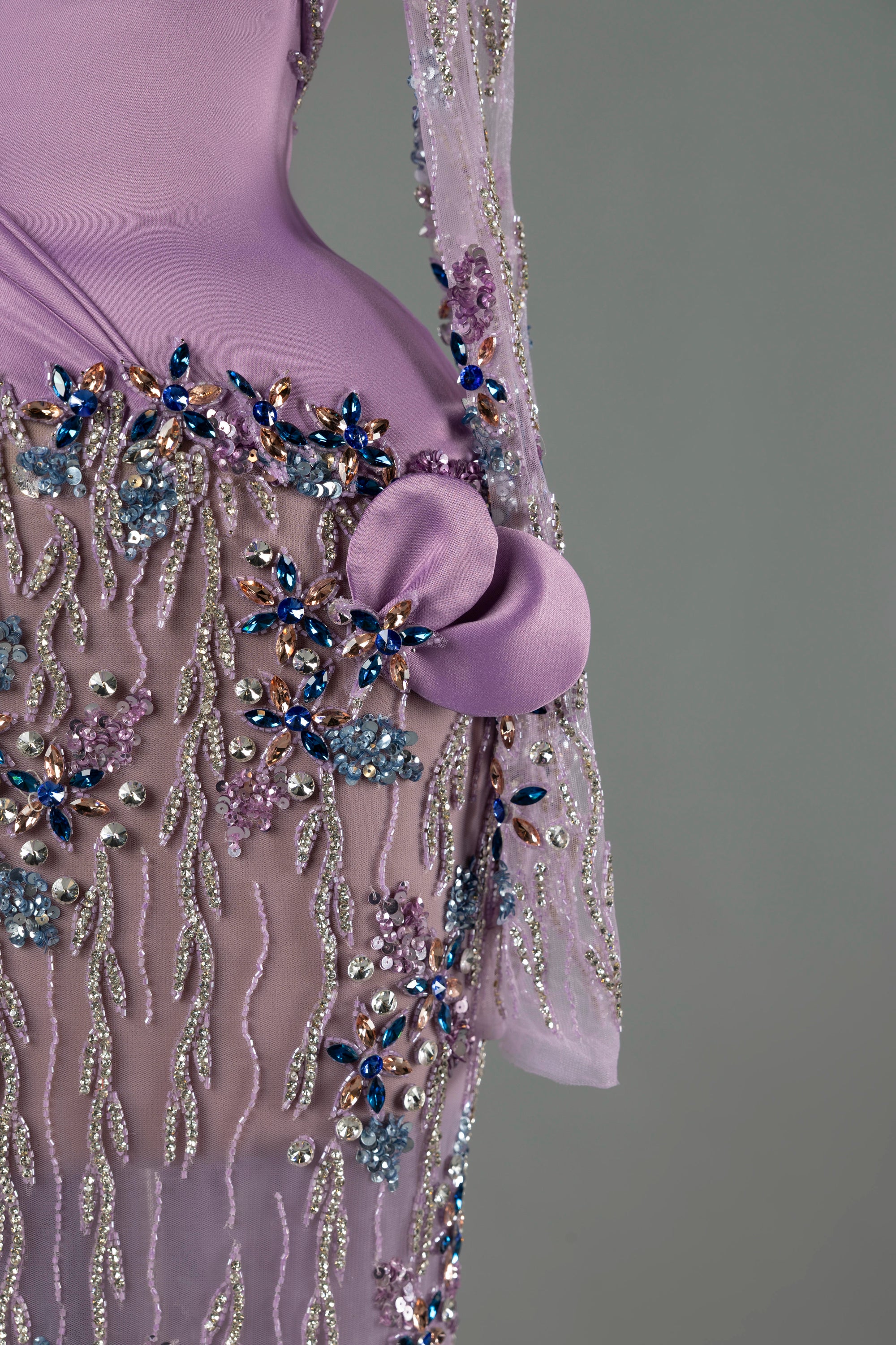 Sihëna Orchid Dewfall — lilac sweetheart off-shoulder mermaid evening dress