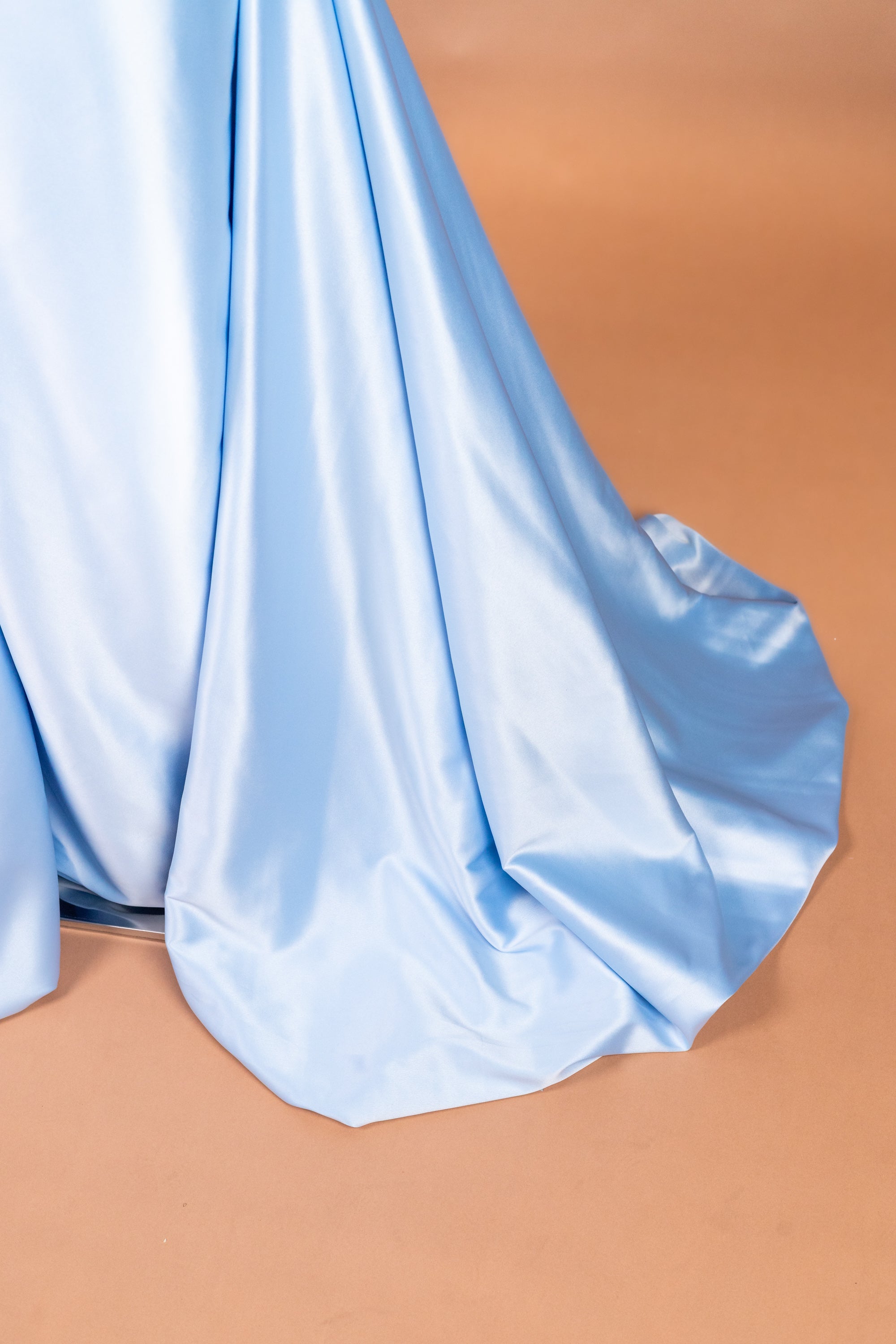 Sihëna Cerulean Dream — powder-blue asymmetric sleeveless a-line evening dress